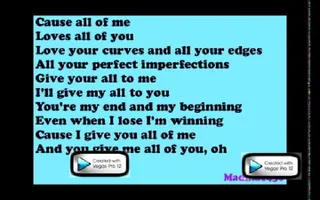 John Legend - All of Me Lyrics (On screen) John Legend - All of Me Lyrics (On screen)