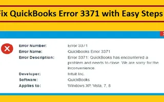 Fix QuickBooks Error 3371 Status Code 11118 in Quick Steps Fix QuickBooks Error 3371 Status Code 11118 in Quick Steps