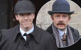 Benedict Cumberbatch films Sherlock with Martin Freeman in Gloucestershire | Daily Mail Online Benedict Cumberbatch films Sherlock with Martin Freeman in Gloucestershire | Daily Mail Online