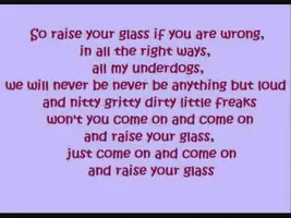 Pink - Raise your Glass (lyrics) Pink - Raise your Glass (lyrics)