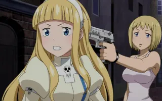 Soul Eater NOT! - Anya and Tsugumi vs Liz and Patty (English Dub)