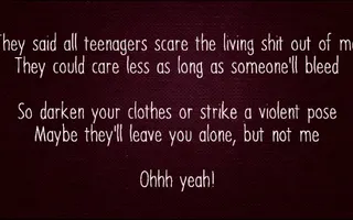 My Chemical Romance - Teenagers (Lyrics/HQ)