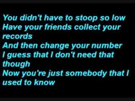 Gotye - Somebody That I Used To Know (Lyrics) Gotye - Somebody That I Used To Know (Lyrics)