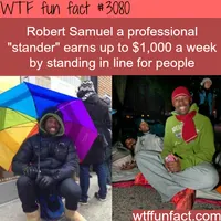 Robert Samuel, the professional stander -  WTF fun...