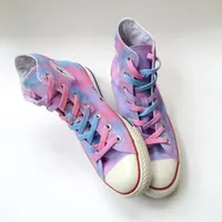 Pastel Narwhal Vomit Tie Dye Custom Converse by IntellexualDesign