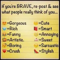 what's the some of the things you'd like to say to me? I know you all can find a bit mean/nice things to say bout me and I wanna know what there are! So here you can tell me The reason I'm "Blah Blah" and why!X3 and blah blah is ur writing XD X3 well hope this has no hate and enjoy this question Plz what's the some of the things you'd like to say to me? I know you all can find a bit mean/nice things to say bout me and I wanna know what there are! So here you can tell me The reason I'm "Blah Blah" and why!X3 and blah blah is ur writing XD X3 well hope this has no hate and enjoy this question Plz