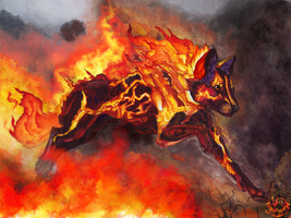 isn't this cool? OMG its fire wolf isn't this cool? OMG its fire wolf