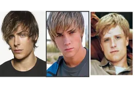 HELP ON MY STORY :D please What should the boy in my story's name be? He has dirty blonde shaggy hair. (based off of picture below) He is tan with bright blue eyes like boy #1. His hair is dark like that underneath... slender face and hair styled like boy #2... strong look with messiness and color of hair (on top) as boy #3  ... and i do know who boy #1 and boy #3 are... *sigh*