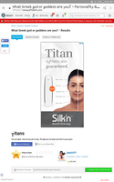 Is this ironic? The pictire is of me having the results of being the great god titans bit the add is for something called Titan! Lol weird Is this ironic? The pictire is of me having the results of being the great god titans bit the add is for something called Titan! Lol weird