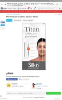 Is this ironic? The pictire is of me having the results of being the great god titans bit the add is for something called Titan! Lol weird Is this ironic? The pictire is of me having the results of being the great god titans bit the add is for something called Titan! Lol weird