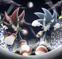 Who's stronger, Sonic or Shadow AHH HELP! I watched a few movies and somehow, SONIC is kicking SHADOW'S BUTT! Im so confused! Isn't shadow suppose to be more powerful than sonic Or is Sonic just gonna have to keep winning because he's the main protagonist.. and those people always have win. Then why is Shadow called the ultimate life form? IF HE'S CALLED THAT! WOULDN'T IT MAKE SENSE IF HE WAS MORE POWERFUL THAN SONIC?1 Who's stronger, Sonic or Shadow AHH HELP! I watched a few movies and somehow, SONIC is kicking SHADOW'S BUTT! Im so confused! Isn't shadow suppose to be more powerful than sonic Or is Sonic just gonna have to keep winning because he's the main protagonist.. and those people always have win. Then why is Shadow called the ultimate life form? IF HE'S CALLED THAT! WOULDN'T IT MAKE SENSE IF HE WAS MORE POWERFUL THAN SONIC?1