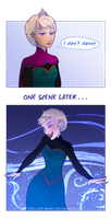 Has you or somebody Elsa (see what I did there?) noticed this? In Frozen, Elsa says "I don't dance" then when she is singing Let it Go she is dancing? Has you or somebody Elsa (see what I did there?) noticed this? In Frozen, Elsa says "I don't dance" then when she is singing Let it Go she is dancing?