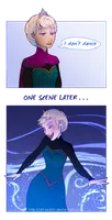 Has you or somebody Elsa (see what I did there?) noticed this? In Frozen, Elsa says "I don't dance" then when she is singing Let it Go she is dancing? Has you or somebody Elsa (see what I did there?) noticed this? In Frozen, Elsa says "I don't dance" then when she is singing Let it Go she is dancing?