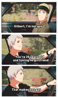 Why does this keep happening? Ok! So ever since right discovered Prussia from hetalia strange things have been happening like I saw him in a dream once,I have a necklace I got WAY before I discovered the show that's exactly like his and his brothers and every time I see a couple picture with him in it the girl looks just like me! And on a dating game I did he showed up on the number I chose! (My lucky number 8 ) what the heck is happening!? Am I going insane!? Is he going to pull me through my tablet screen one day and pull me into the fictional world!? What...ze...hell is happening!? I really want to know! I'm getting tired of wondering! >.< Why does this keep happening? Ok! So ever since right discovered Prussia from hetalia strange things have been happening like I saw him in a dream once,I have a necklace I got WAY before I discovered the show that's exactly like his and his brothers and every time I see a couple picture with him in it the girl looks just like me! And on a dating game I did he showed up on the number I chose! (My lucky number 8 ) what the heck is happening!? Am I going insane!? Is he going to pull me through my tablet screen one day and pull me into the fictional world!? What...ze...hell is happening!? I really want to know! I'm getting tired of wondering! >.<