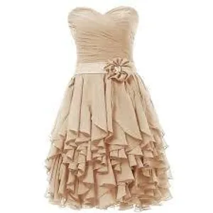 Ruffled Golden Dress