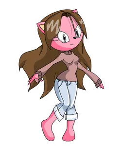 Pink Brown Long Hair