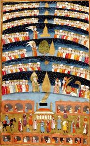 Which Islamic architectural feature is often used to symbolize the heavens or a reminder of paradise?