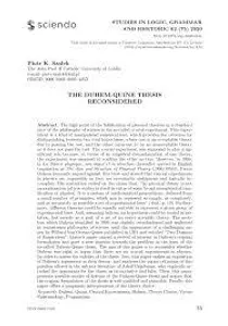 What does the 'Quine-Duhem Thesis' challenge?