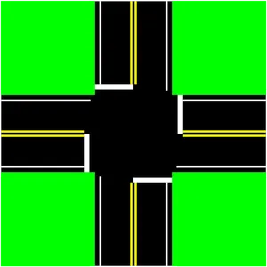 When two vehicles reach an uncontrolled four-way intersection at the same time, who should go first?
