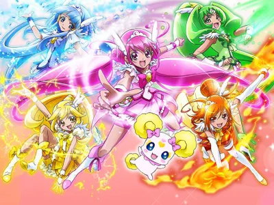 What colours does Smile Precure have in their team