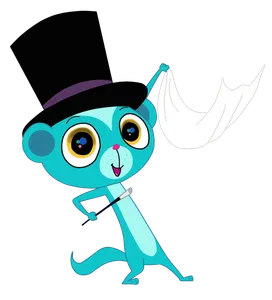 What is the name of the blue mongoose that does magic?