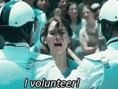 What people had volunteered in a hunger game?