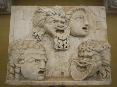 Which Greek playwright is known for his comedic plays?