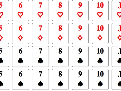 How many cards are in a standard deck of playing cards?