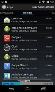 What is the name of the system used to manage background processes in Android?