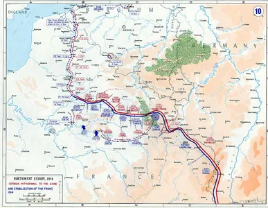 Where did the Western Front of WWI primarily take place?