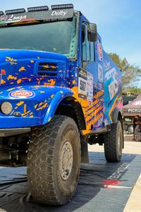 What should you do if your truck starts to skid?