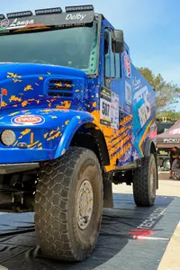 What should you do if your truck starts to skid?