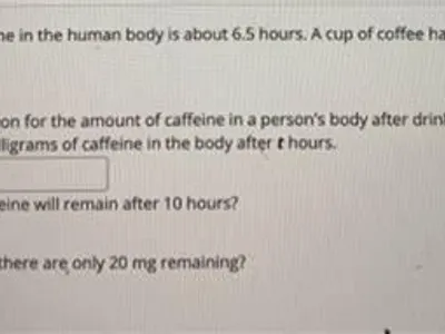 What is the half-life of caffeine in the human body?