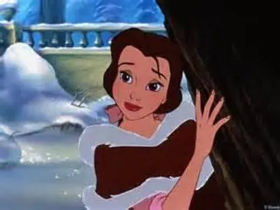 What color is only seen on belle in the village?