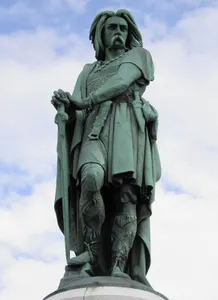 Which general is known for his victories in Gaul that established the Roman Empire?