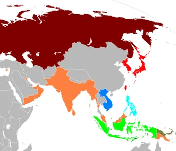 Which Asian country was divided and colonized by European powers in the 19th century?