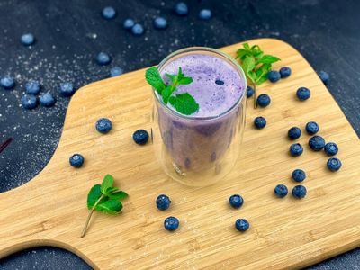 What color is a typical blueberry smoothie?