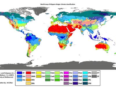 Which climate zone is characterized by cold temperatures and little to no vegetation?