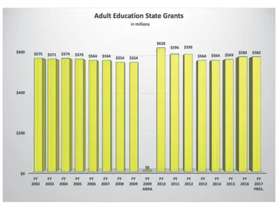 Which demographic group is most likely to participate in adult education programs?