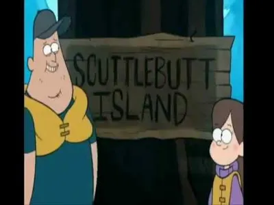 In Legend of The Gobblewonker, when Dipper, Mabel and Soos came on the island, Soos covered half of the island's name, so it turned to be...?