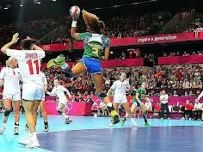 What holds the Handball and something else?