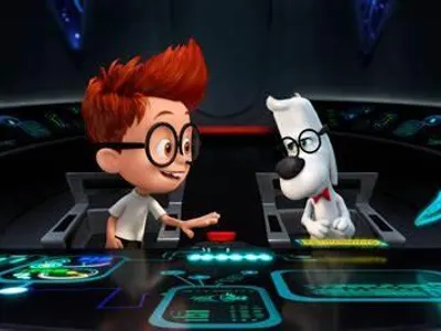 Which adult animated series follows the life of a talking dog and his human family?