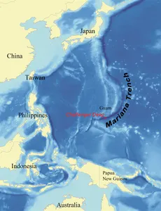 How long is the Mariana Trench?