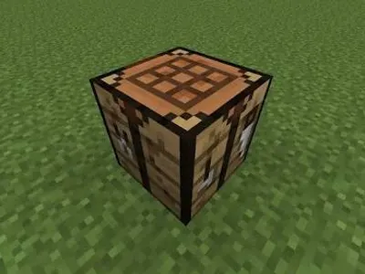 On a crafting table grid how many spots are there?