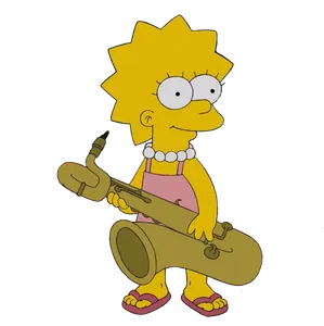 What instrument does Lisa Simpson play?