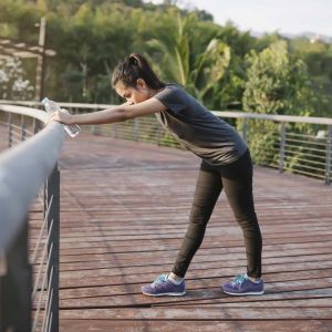 Which of the following is an important consideration when choosing footwear for senior aerobic exercises?