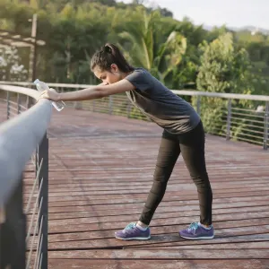 Which of the following is an important consideration when choosing footwear for senior aerobic exercises?