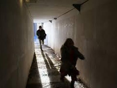 Someone is chasing you in a dark alley what do you do?