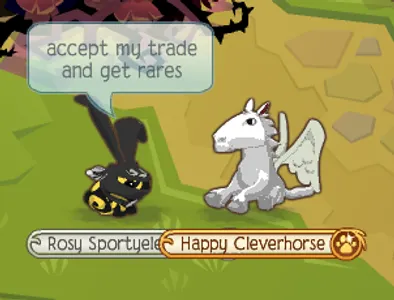 Someone in Jamaa Township says "trade me a rare and i will give you a headdress!"and has a worthless item on trade. What are the TWO best things to do?