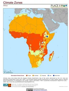 Which climate zone experiences the least temperature variation throughout the year?